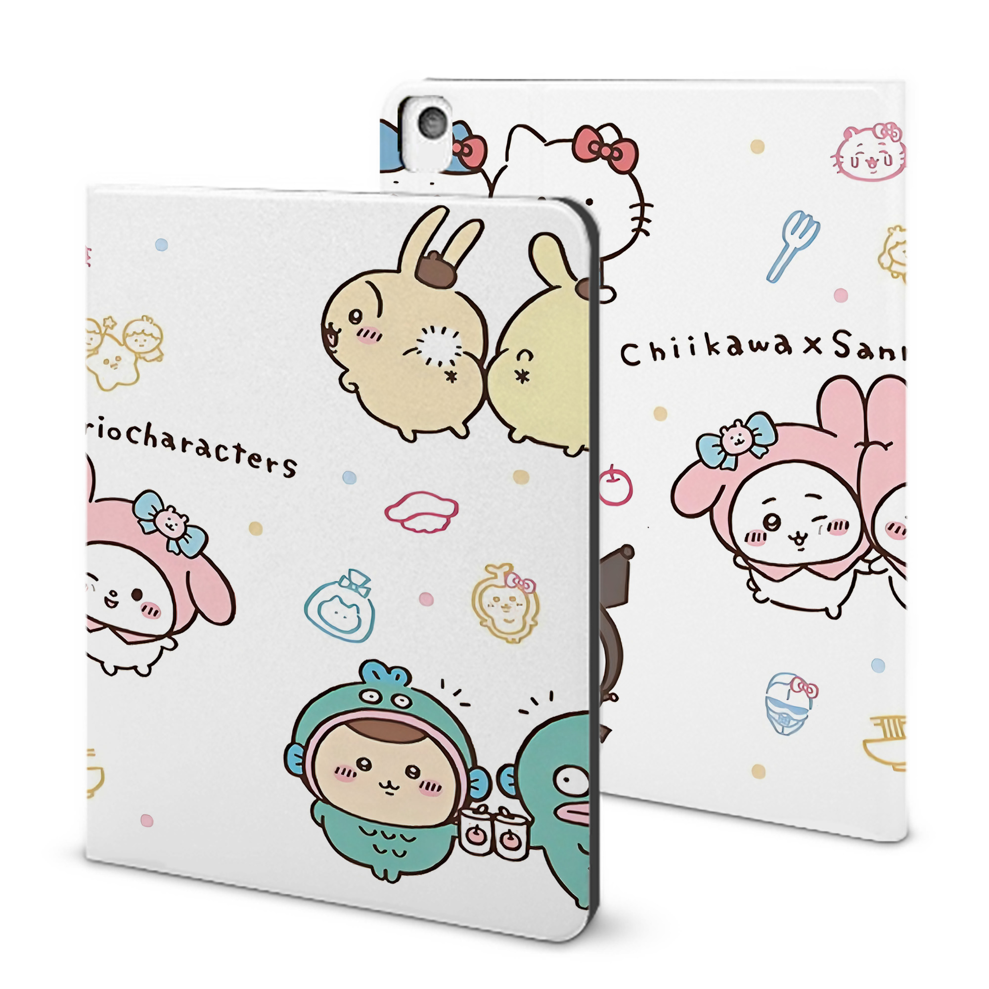 （画像用） ちいかわ Chii-kawa IPadケース ペンホルダー付き ブックスタイルデザイン